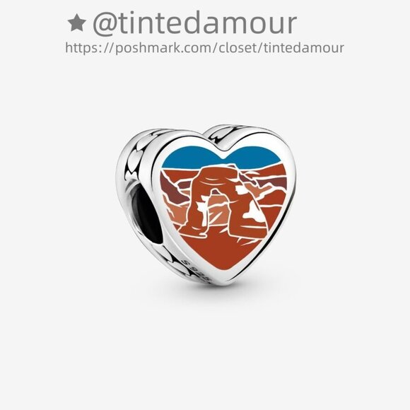 Pandora Utah Heart Charm|Pendant - Picture 1 of 2